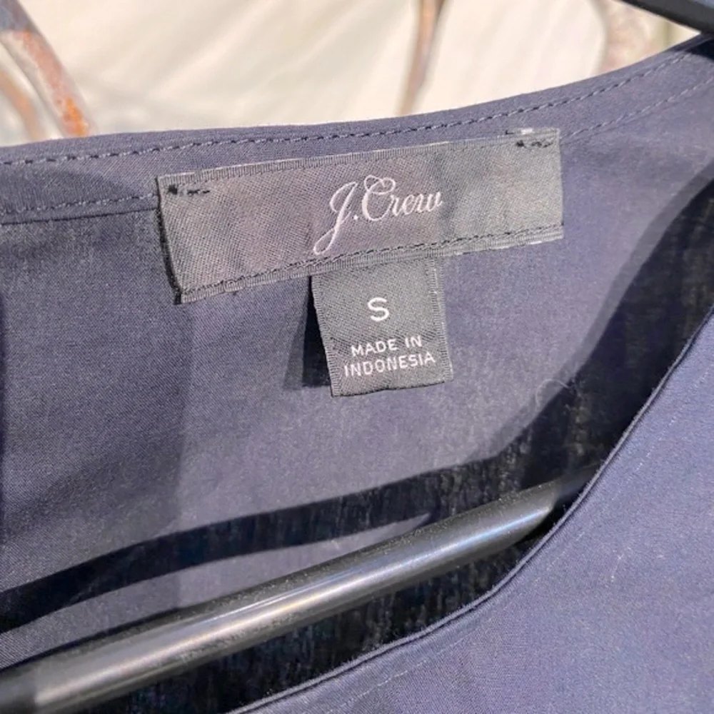 J.Crew navy top with ruffle trim - Picture 8 of 9